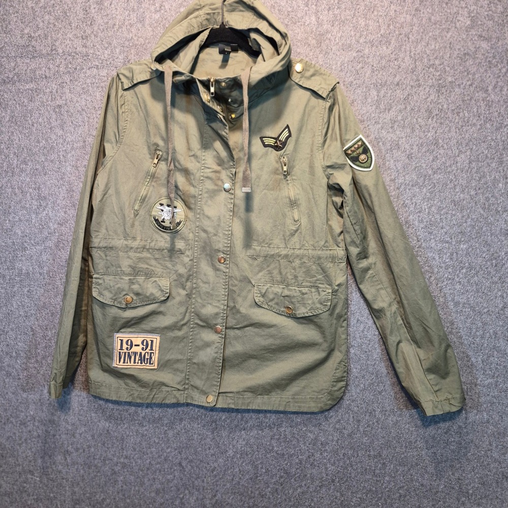 The Story Military Style Lrg Jacket Grunge Patches Streetwear Indie Sleaze